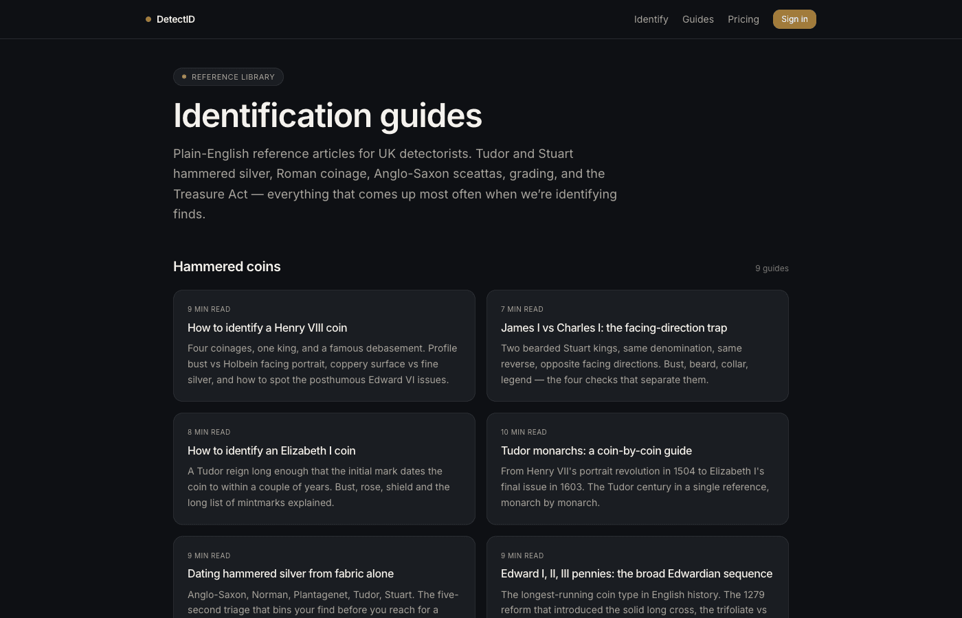 The DetectID guides reference library.